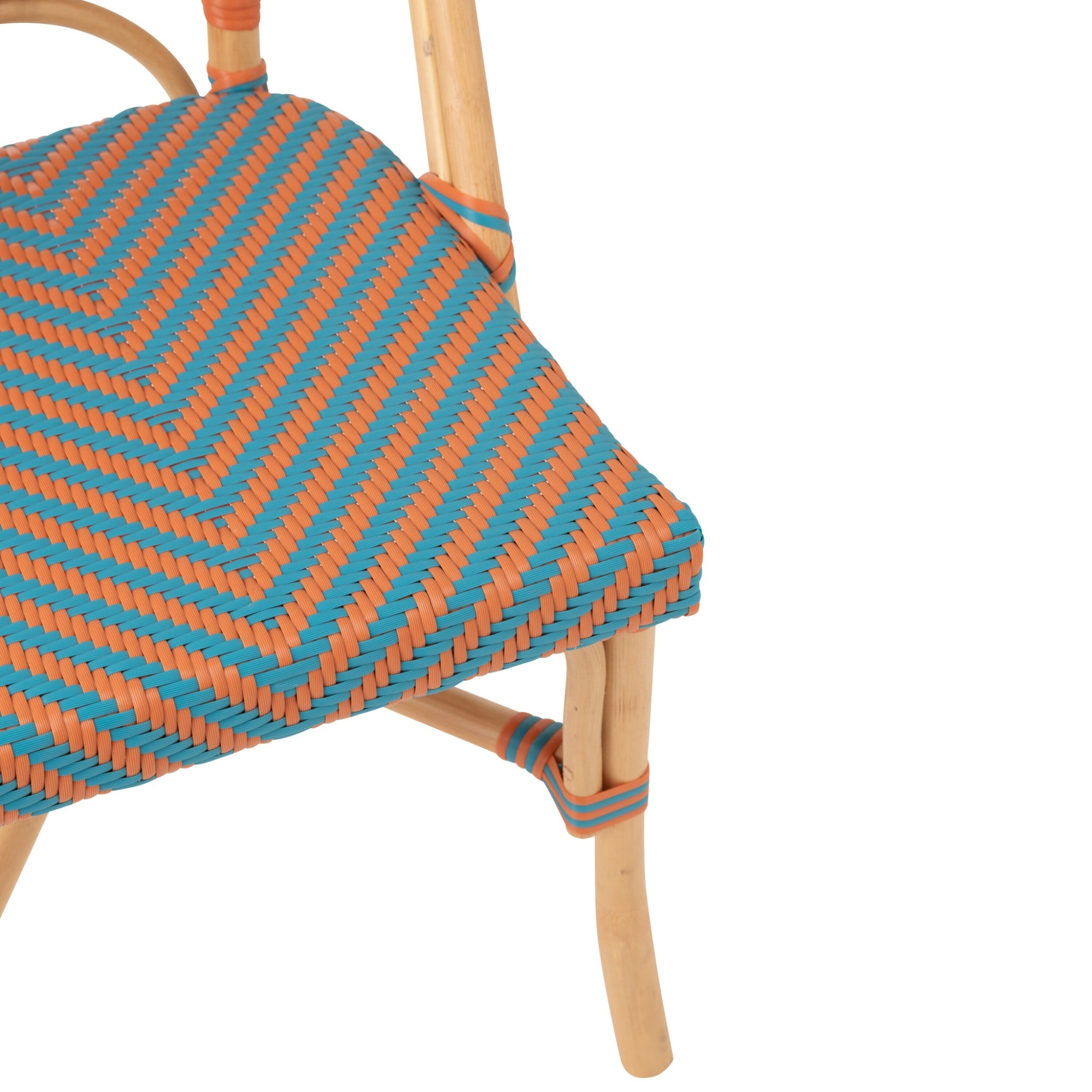 Stoel Geo Rotan Oranje/Turquoise J-Line