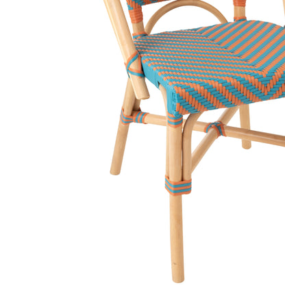 Stoel Geo Rotan Oranje/Turquoise J-Line