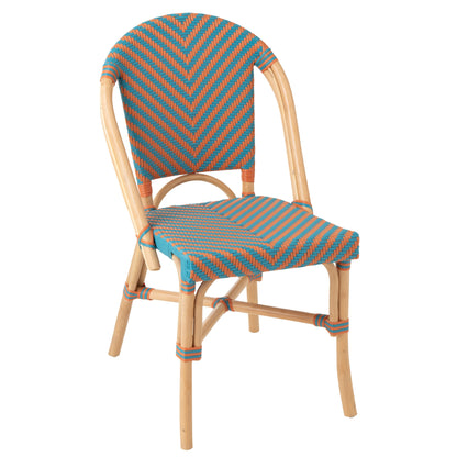 Stoel Geo Rotan Oranje/Turquoise J-Line