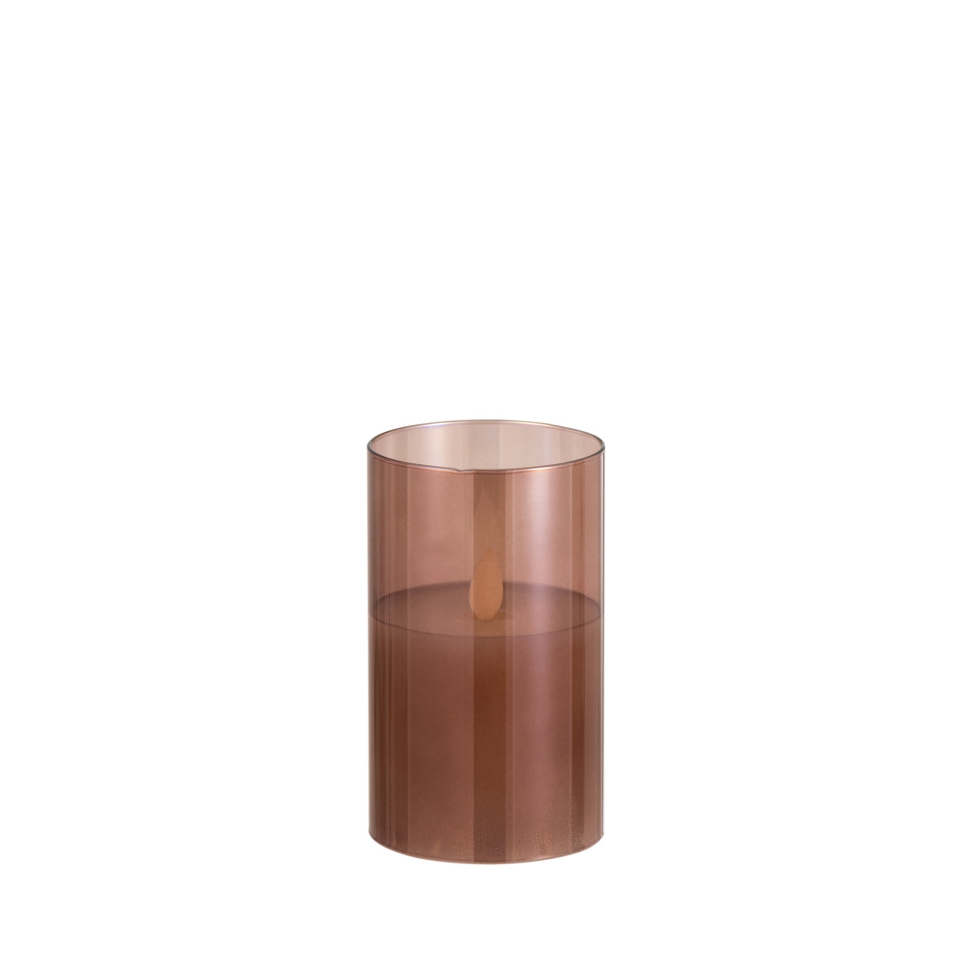 Ledlamp Blinkend Glas Bruin Small