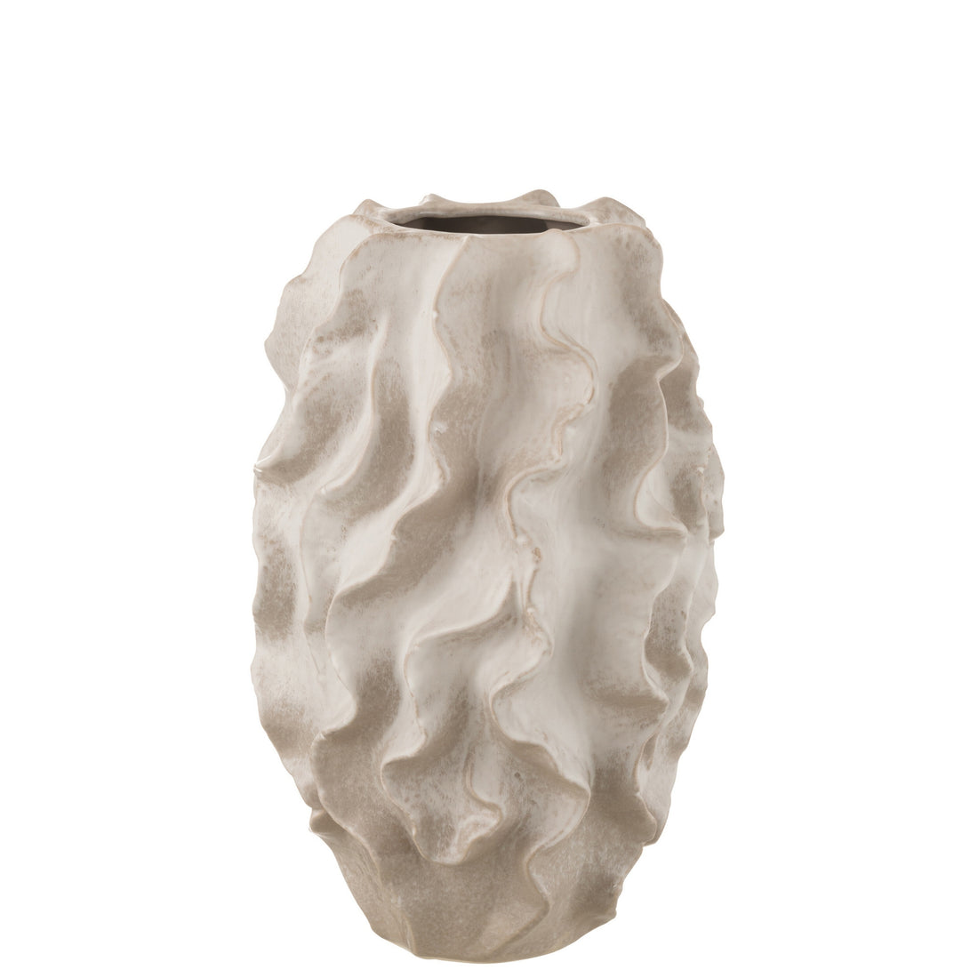 Vaas Abstract Golven Keramiek Beige Large J-Line