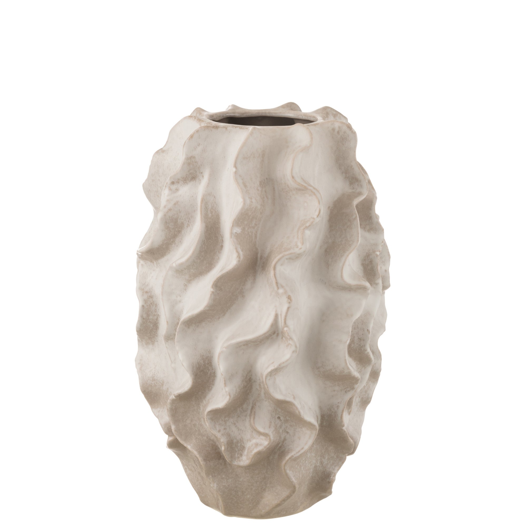Vaas Abstract Golven Keramiek Beige Large J-Line