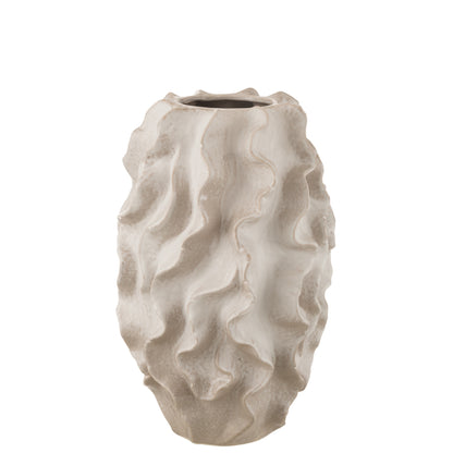 Vaas Abstract Golven Keramiek Beige Large J-Line
