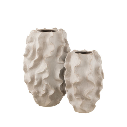 Vaas Abstract Golven Keramiek Beige Large J-Line