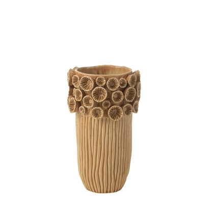 Vaas Koraal Hoog Klei Oker Small L19,5xB18,5xH21,5cm J-Line