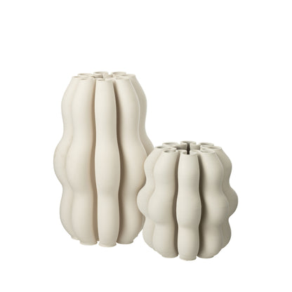 Vaas Naos Keramiek Beige Small Dia 23cmxH25cm J-Line