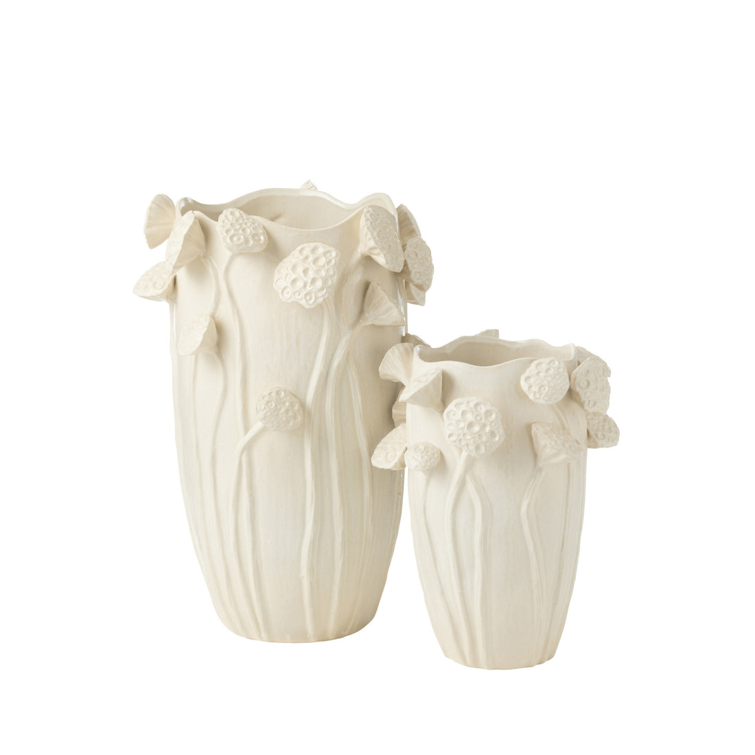 Vaas Botanica Lotus Klei Beige Large J-Line