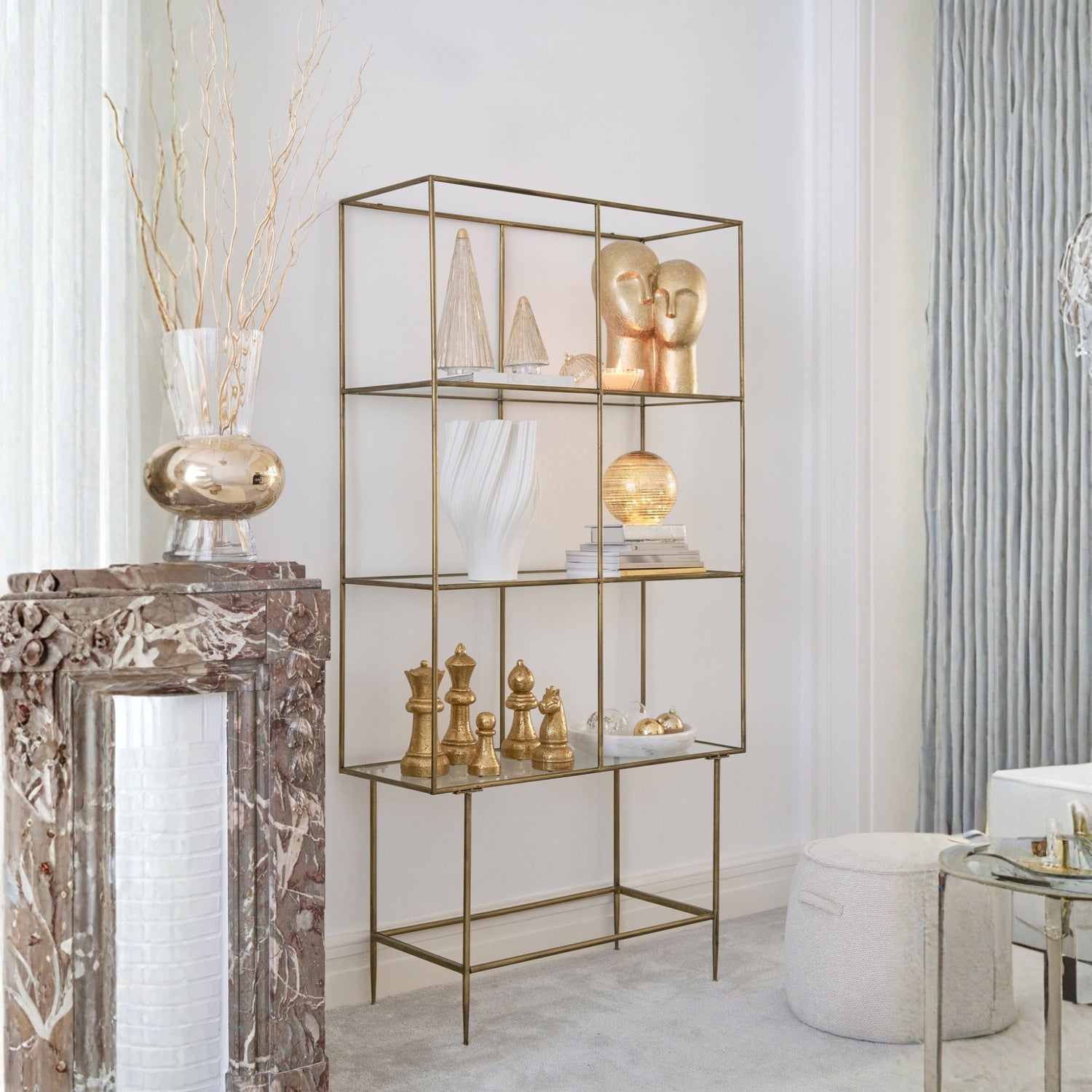 Hoofd Koppel Resine Goud J-Line