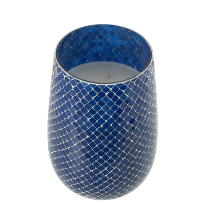 Geurkaars Mia Mozaeik Blauw Large-230h