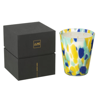 Scented Candle Noa Blue/Yellow Large - 95Hours