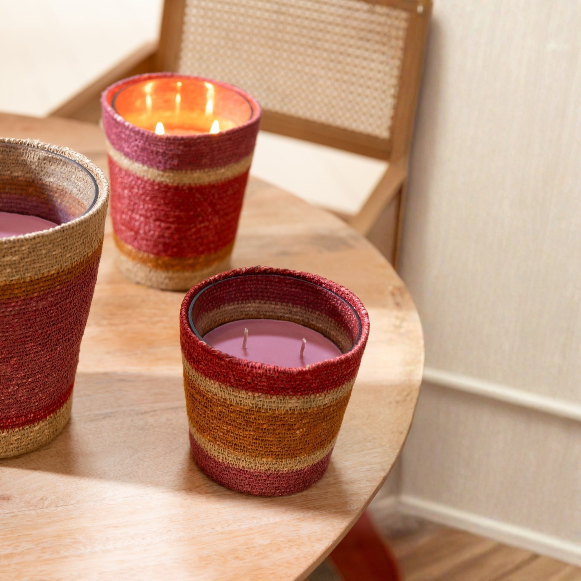 Geurkaars Mand Wax Bordeaux Small - 45 Uur
