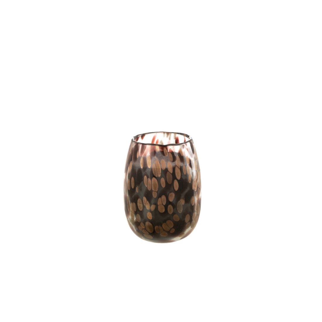 Geurkaars Mia Zwart/Mix Glas Small 90uur J-Line