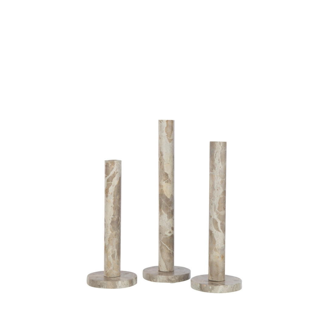 Kaarshouder Marmer Beige Set van 3 J-Line