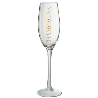 Champagneglas Transparant/Goud