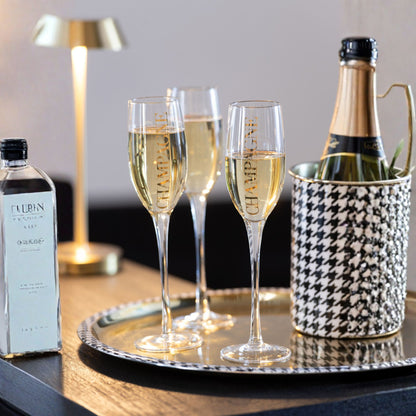 Champagneglas Transparant/Goud