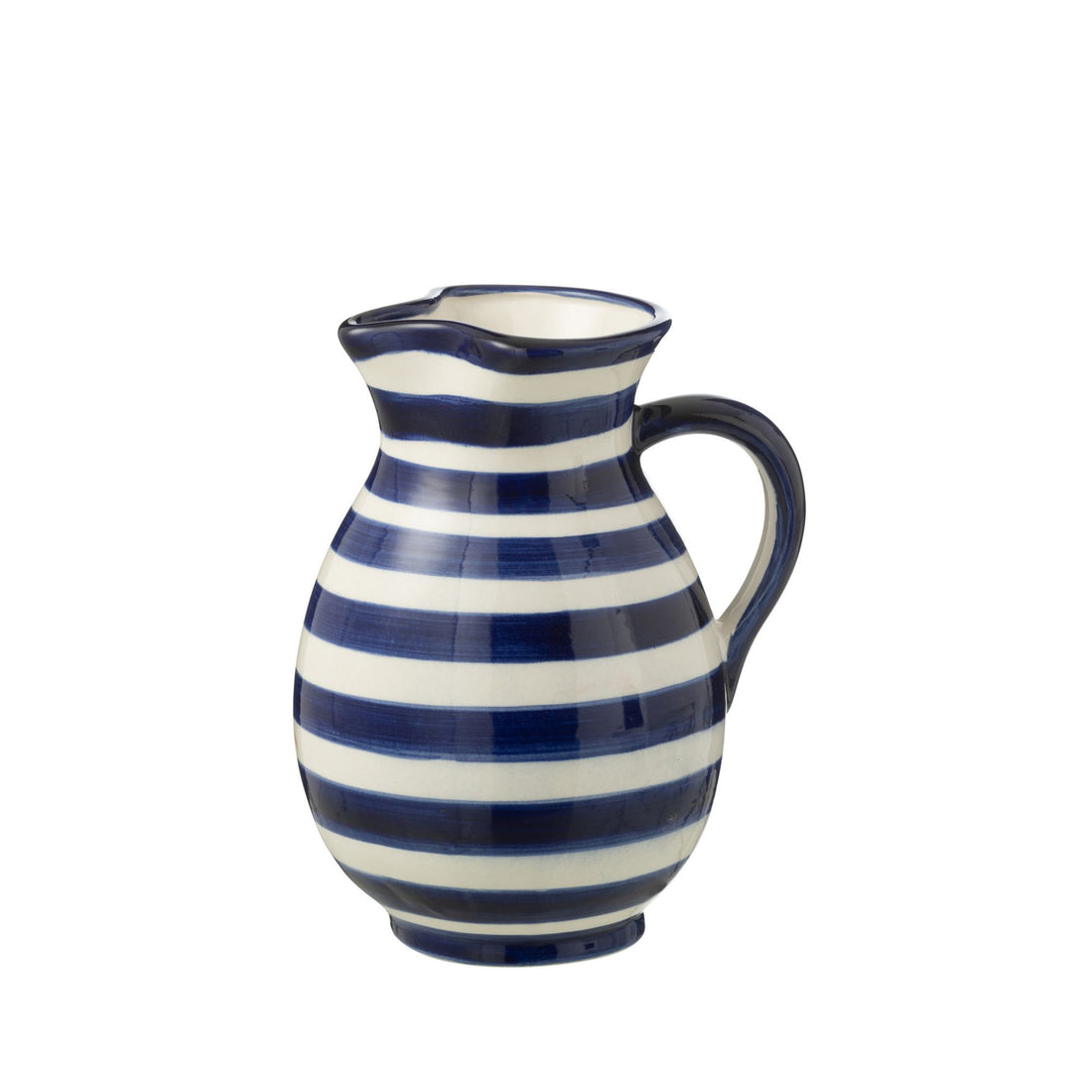 Medium Kan Granada Strepen Cobalt Blauw/Wit Keramiek J-Line