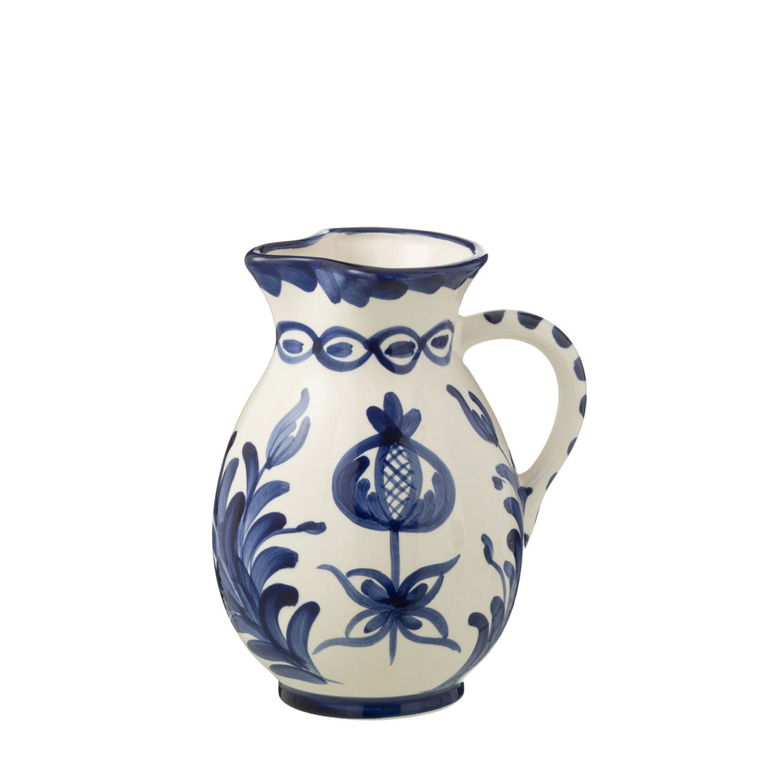 Medium Kan Granada Motief Cobalt Blauw/Wit Keramiek J-Line