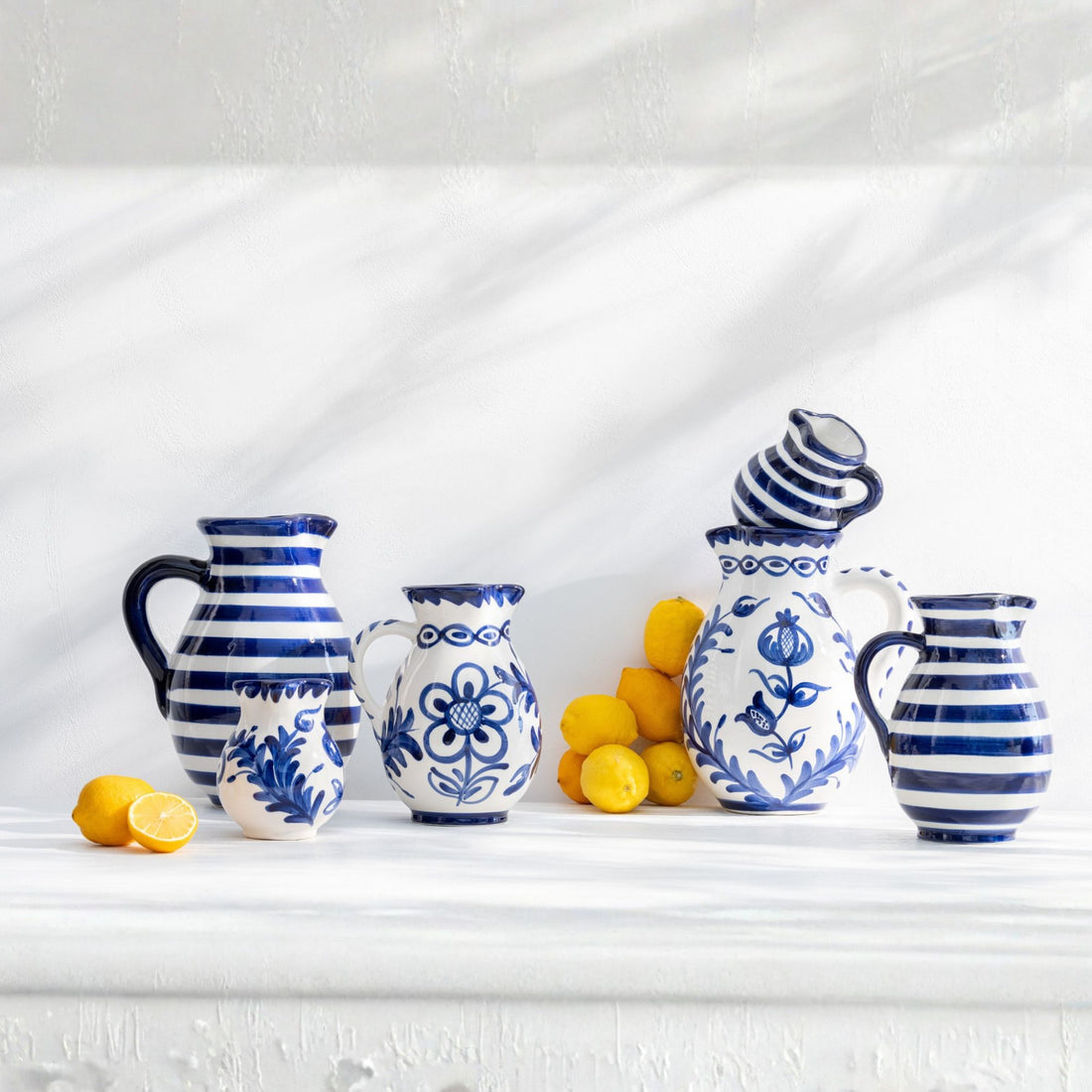 Kleine Kan Granada Motief Cobalt Blauw/Wit Keramiek J-Line