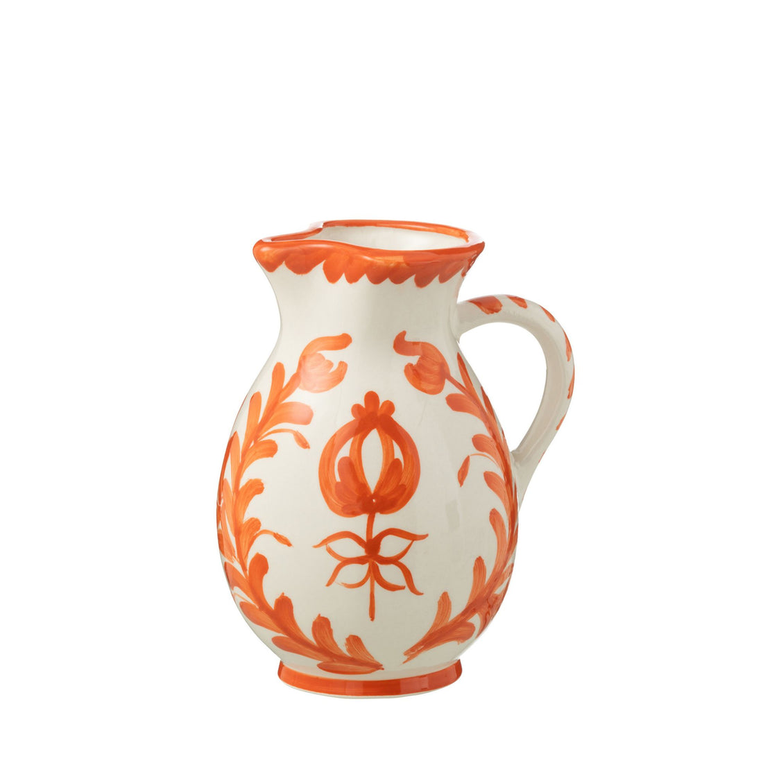 Medium Kan Granada Motief Oranje/Wit Keramiek J-Line