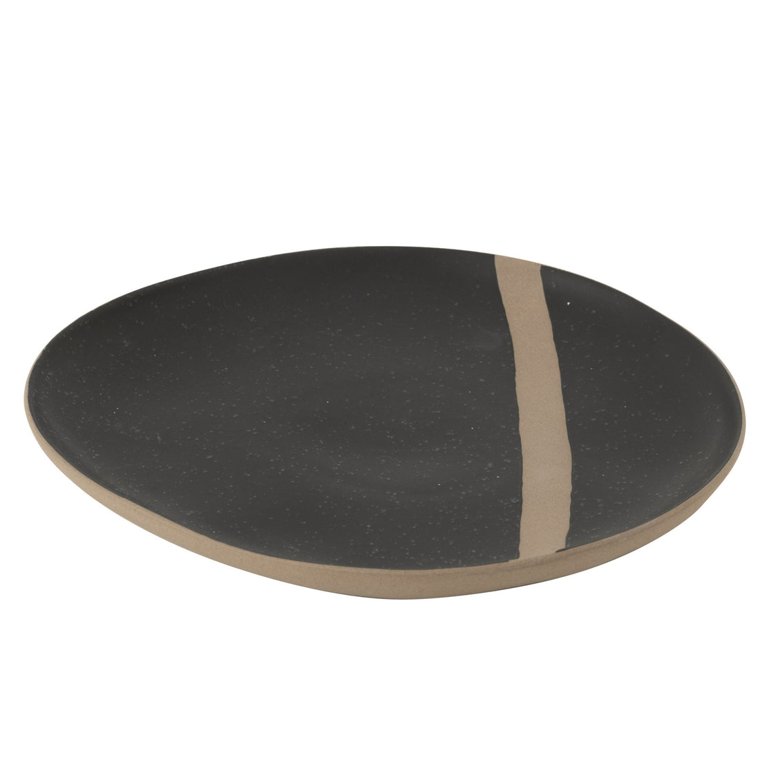Bord Keramiek Zwart/Taupe Large J-Line