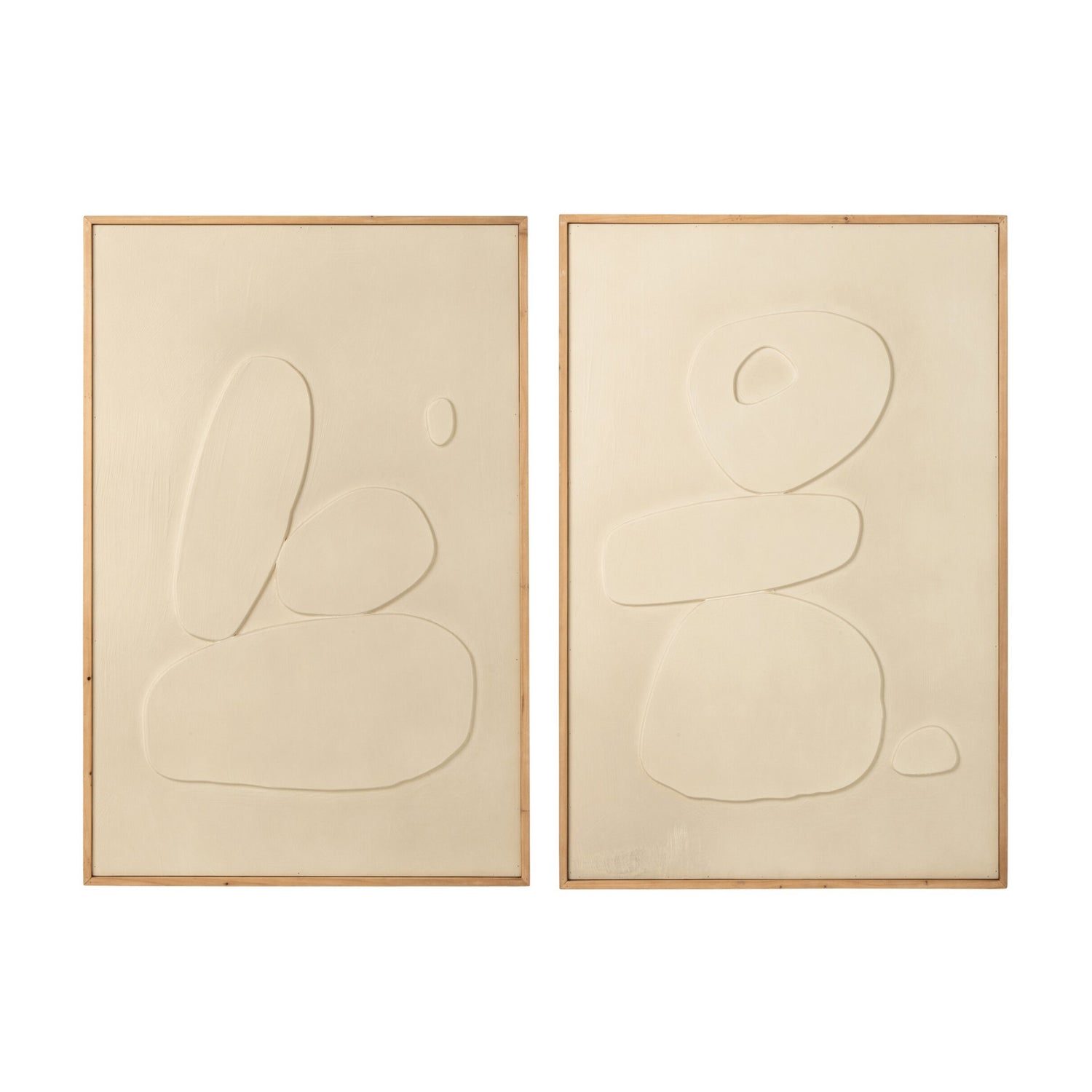 Wanddecoratie Mdf Wit Assortiment Van 2 J-Line