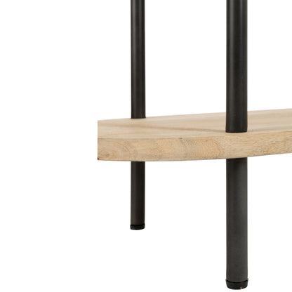 Rek Eli 5 Planken Mangohout/Ijzer Naturel/Grijs J-Line