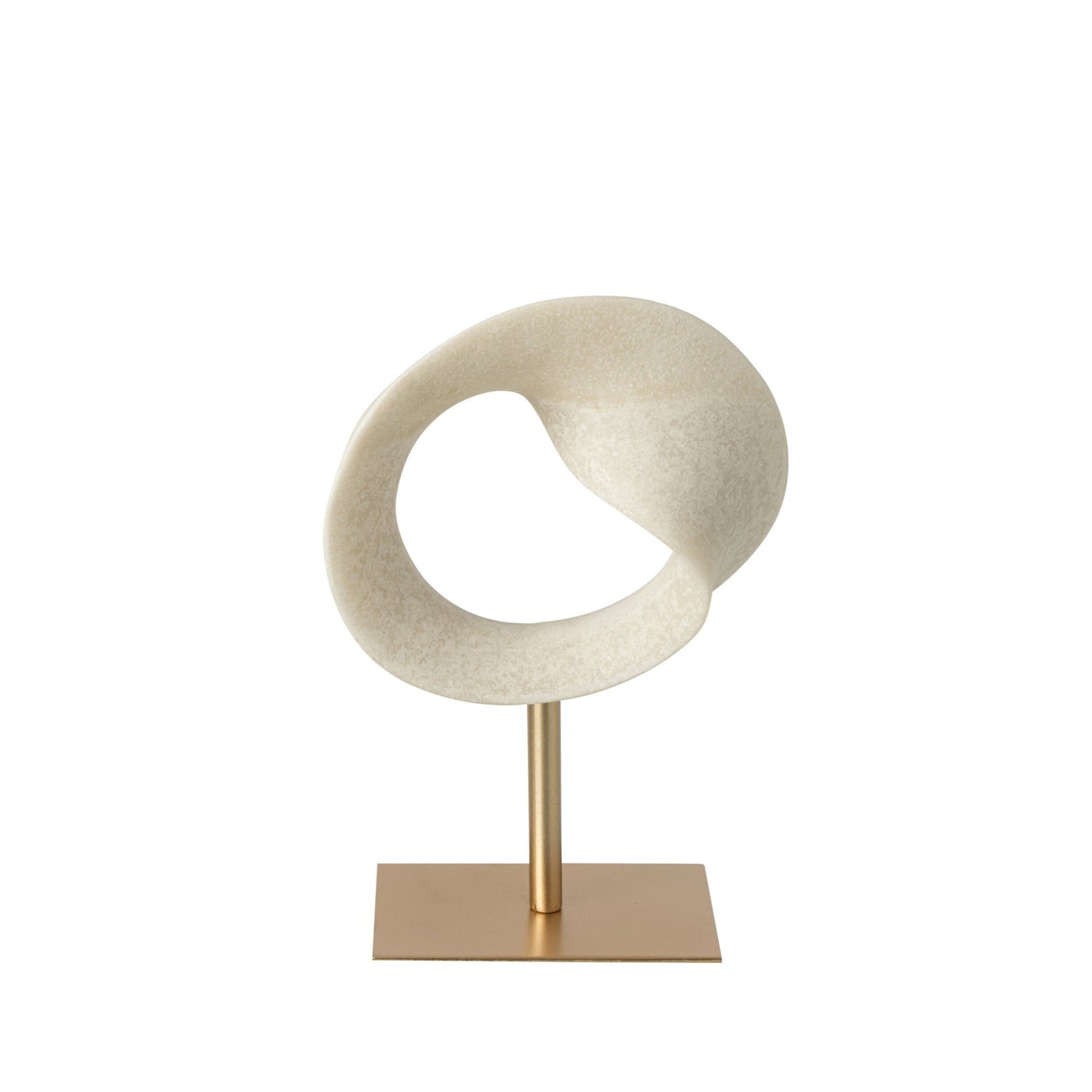 Abstracte Decoratie Hars Wit/Goud Small J-Line