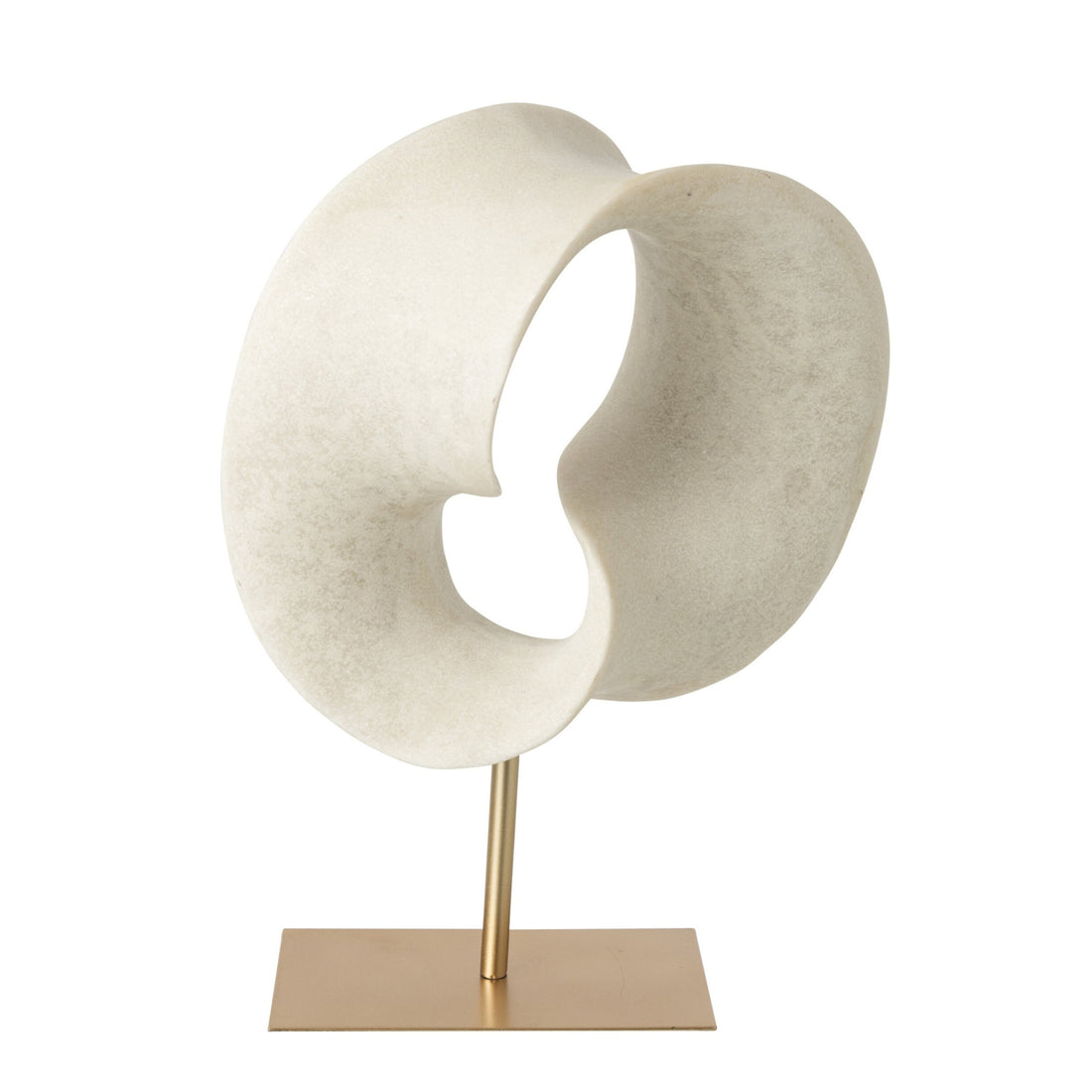 Abstracte Decoratie Hars Wit/Goud Large J-Line