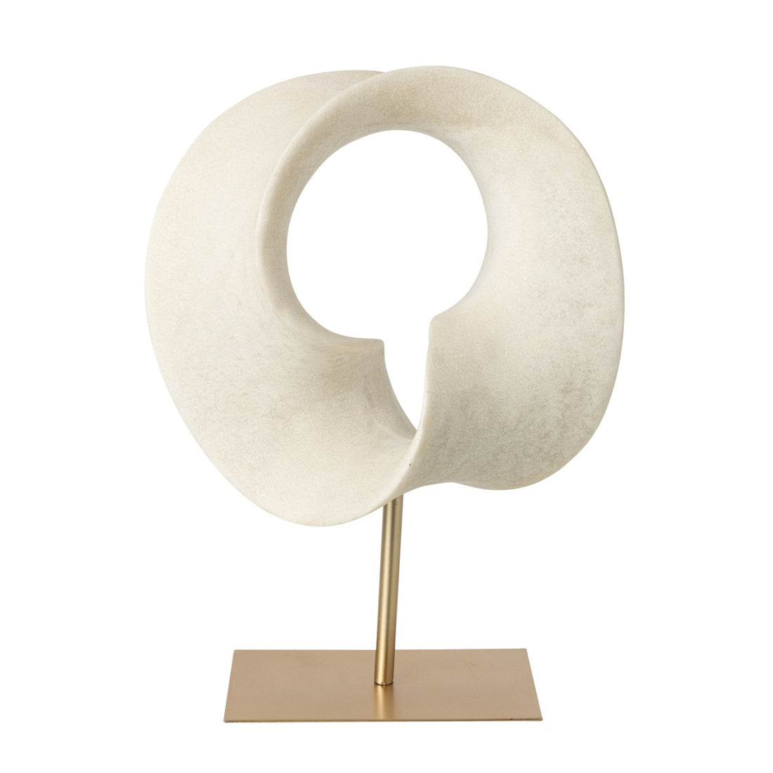 Abstracte Decoratie Hars Wit/Goud Large J-Line