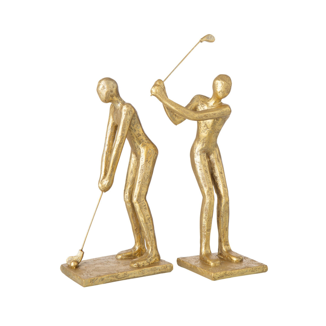 Golfer Polyresin Goud Assortiment Van 2 J-Line
