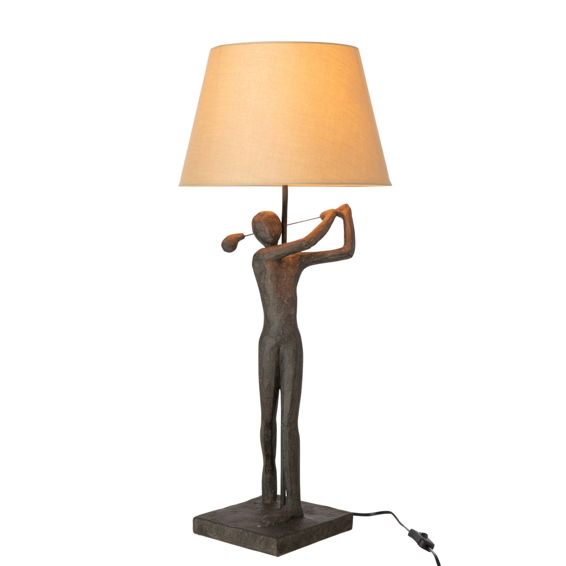 Tafellamp Golfer Polyresin Zwart J-Line
