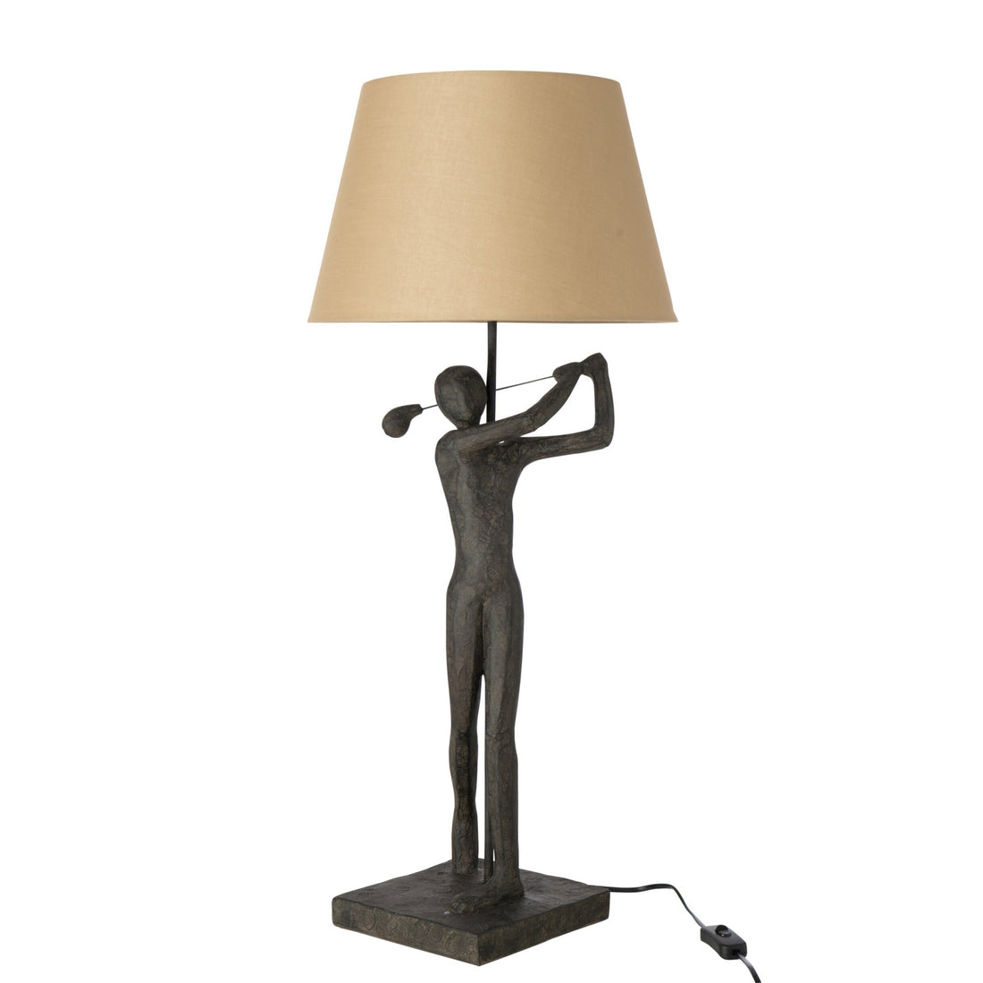 Tafellamp Golfer Polyresin Zwart J-Line