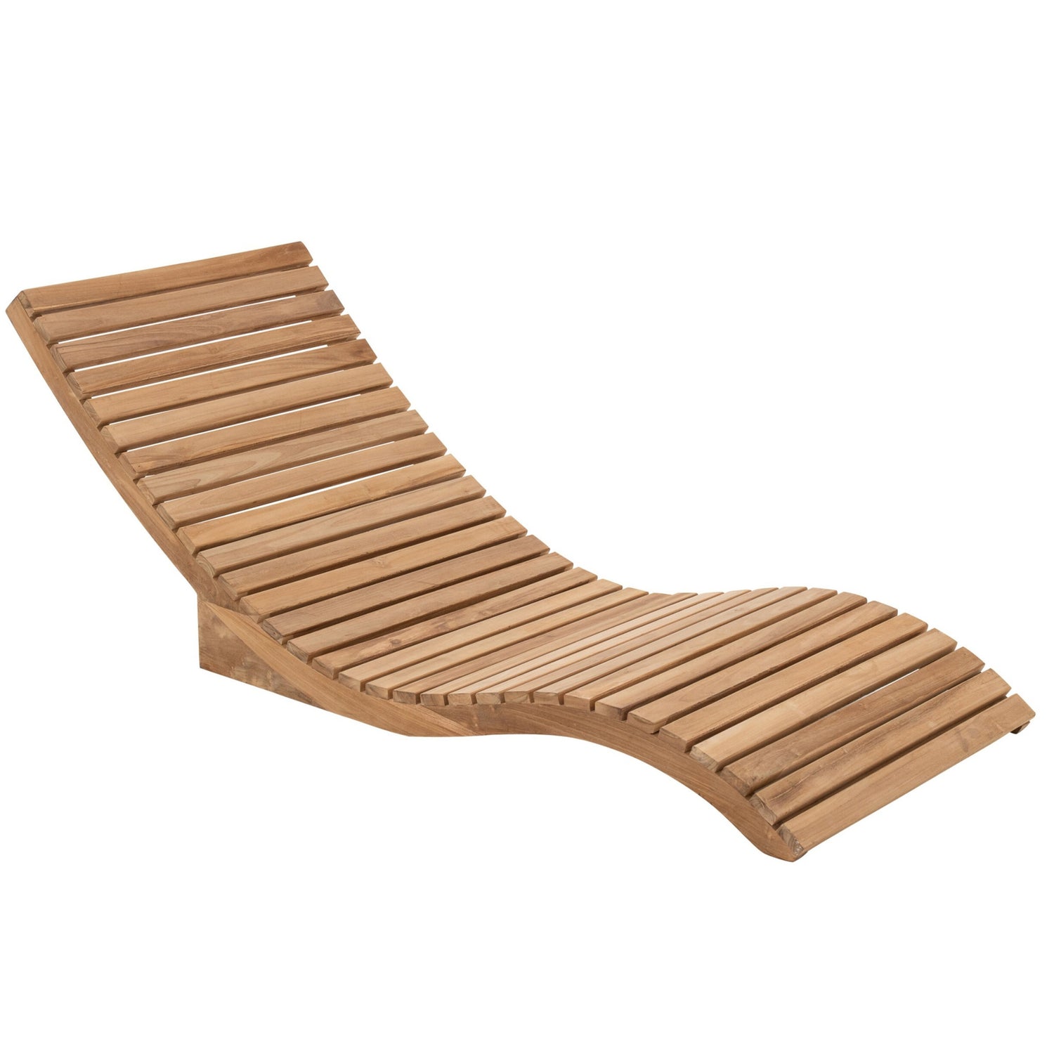 Ligstoel Teak Hout Naturel J-Line