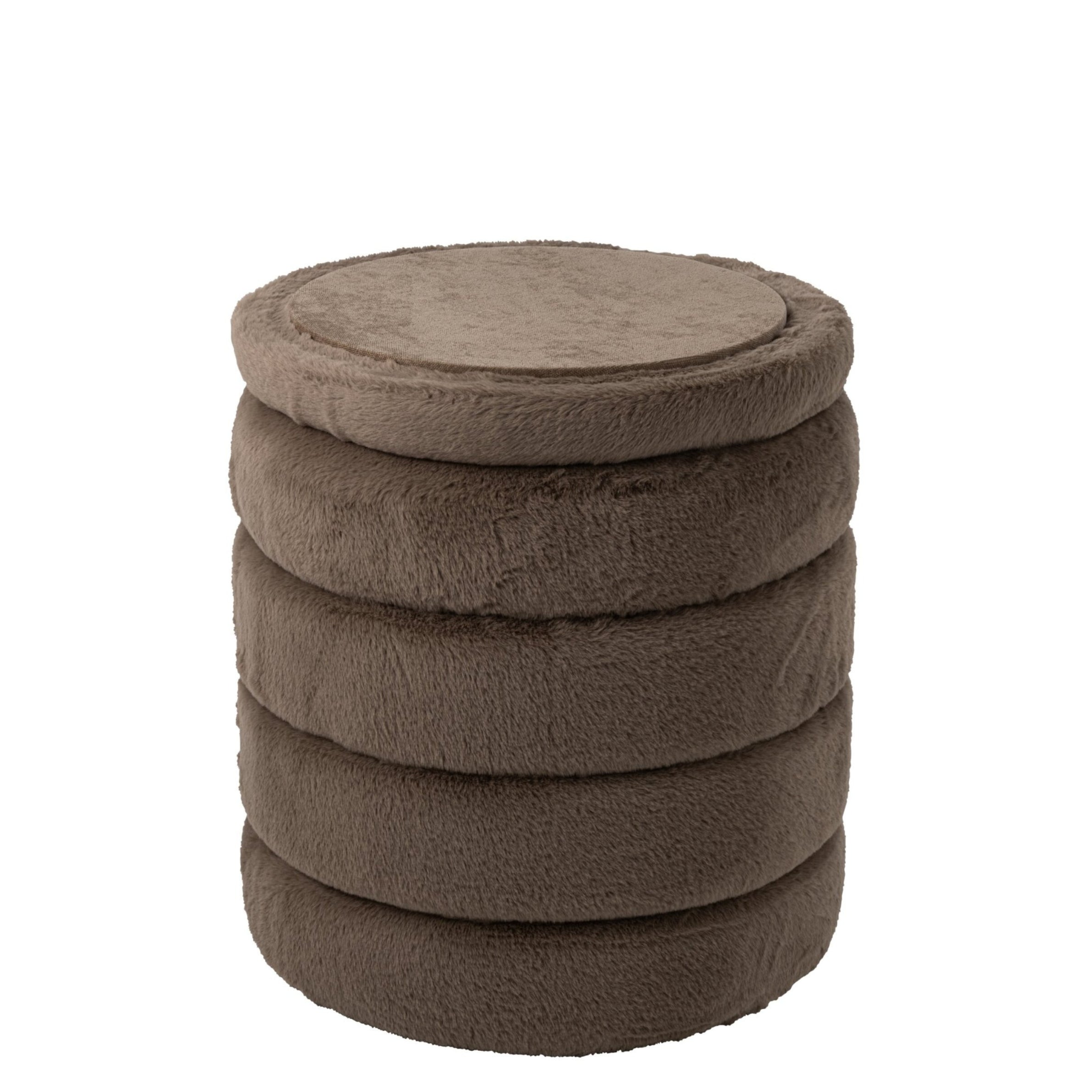 Poef + Deksel Mdf Taupe J-Line