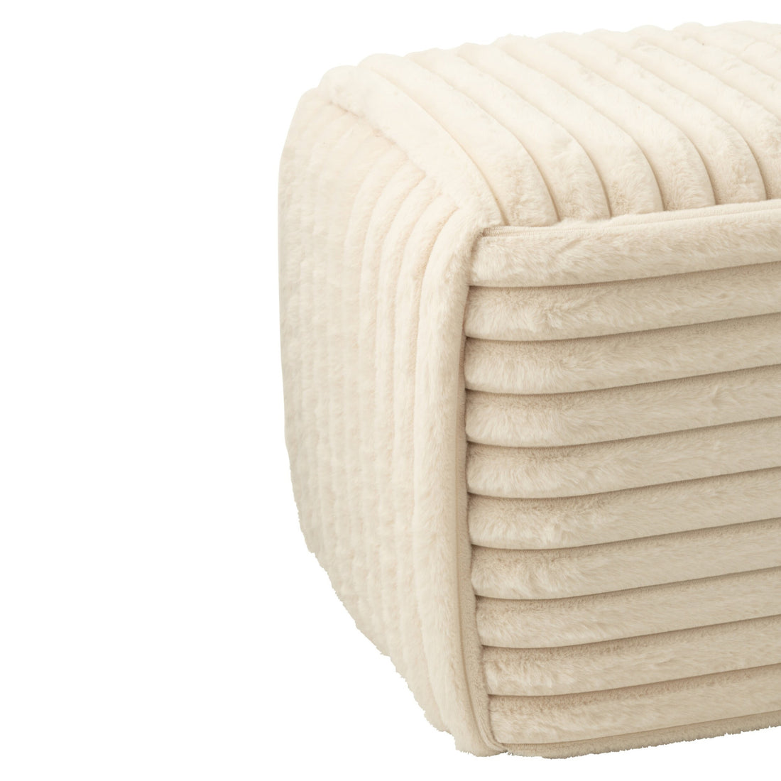 Poef Geribbeld Mdf Beige J-Line
