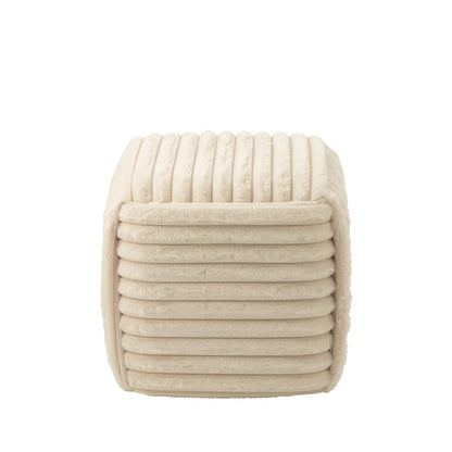 Poef Geribbeld Mdf Beige J-Line