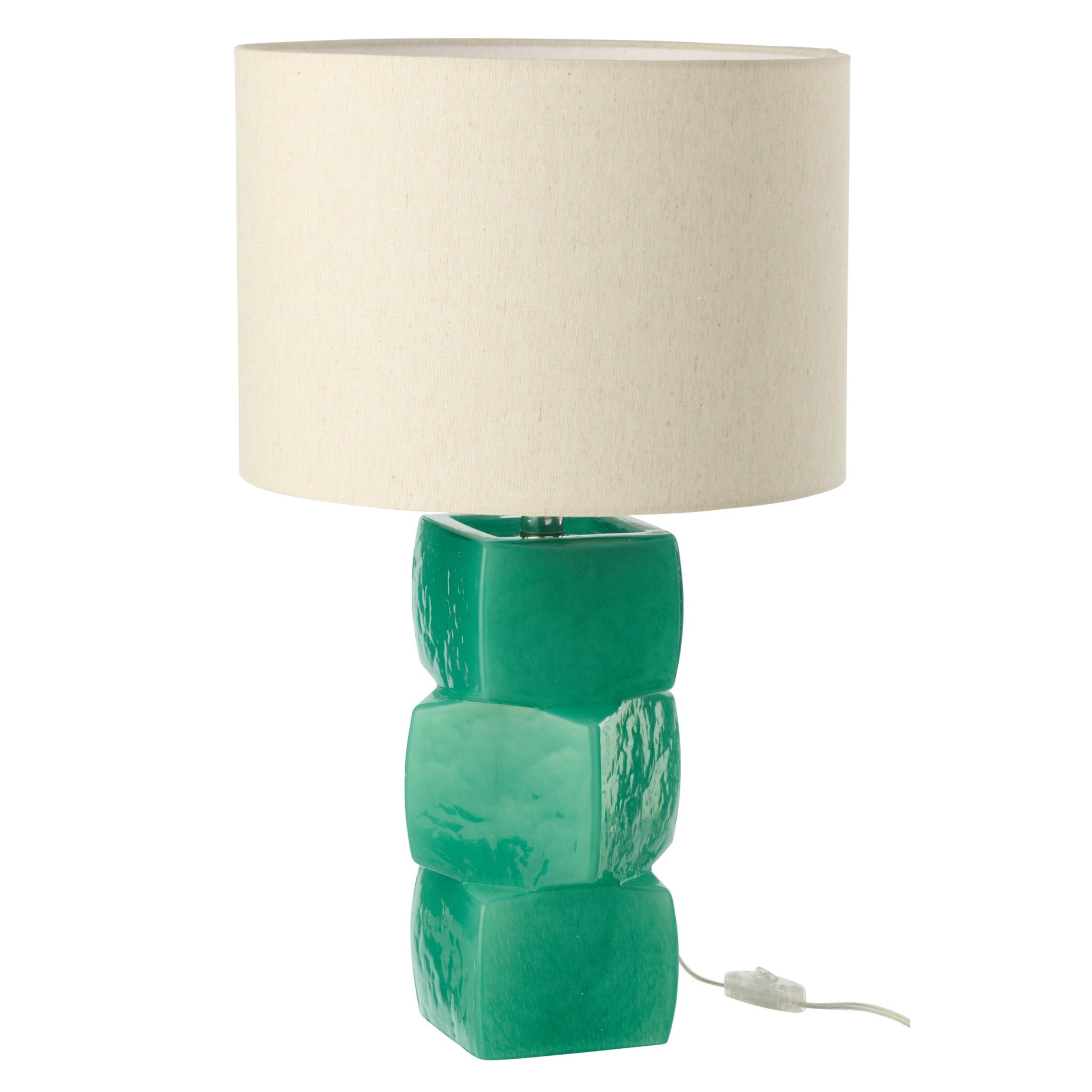 Tafellamp 3 Kubussen Glas Donkergroen J-Line