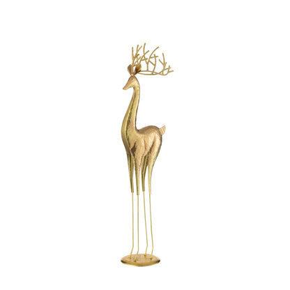 Rendier Op Voet Metaal Goud Medium H71cm J-Line