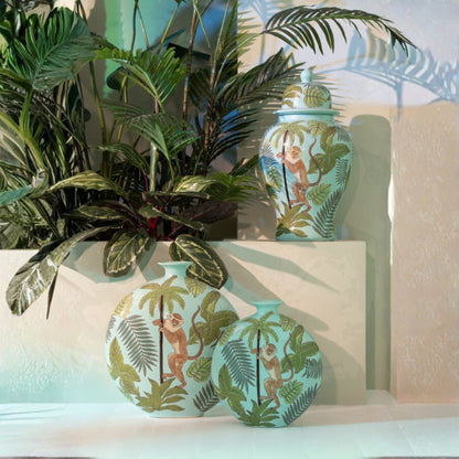 Vaas Aap Porselein Meerkleurig Large 40xb17x43cm J-line