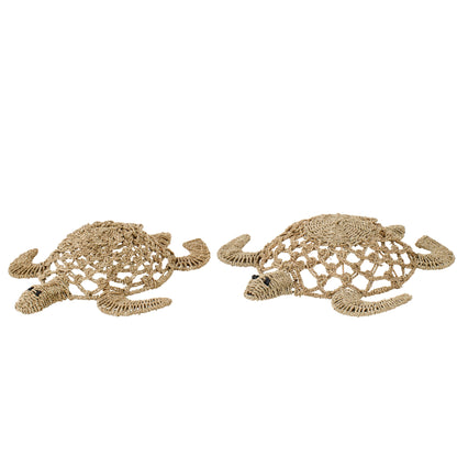Set Van 2 Wandobject Schildpad Zeegras Naturel J-Line