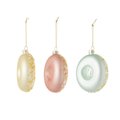 Doos Van 6 Donut Hanger 2+2+2 Pailletten Glas Mix J-Line