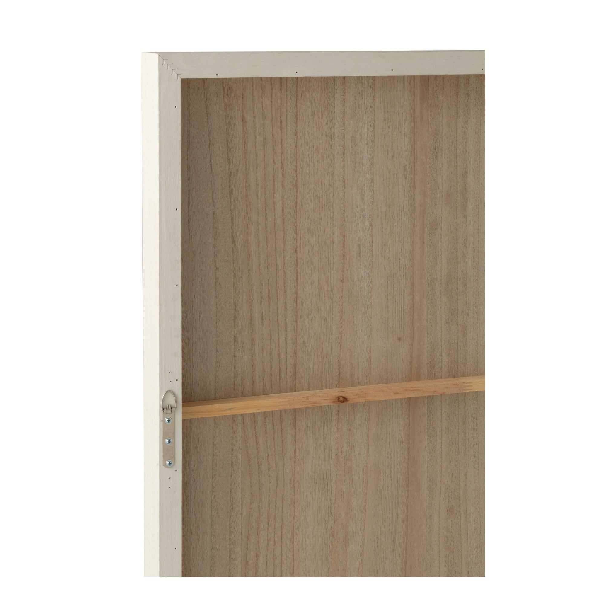 Wanddecoratie Hout Gekerfd Dennenhout Bruin/Gebroken Wit Assortiment Van 2 J-Line