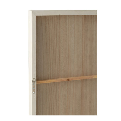 Wanddecoratie Hout Gekerfd Dennenhout Bruin/Gebroken Wit Assortiment Van 2 J-Line