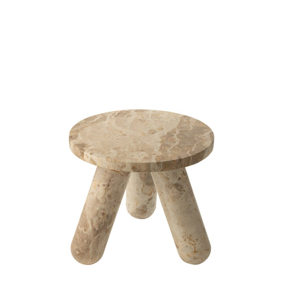 Bijzettafel Rond Marmer Beige J-Line