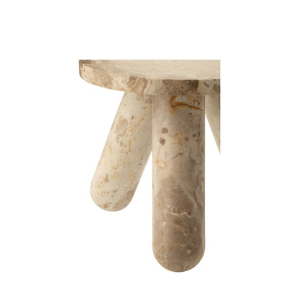 Bijzettafel Rond Marmer Beige J-Line