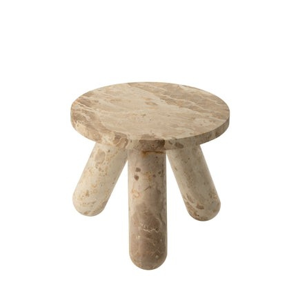 Bijzettafel Rond Marmer Beige J-Line