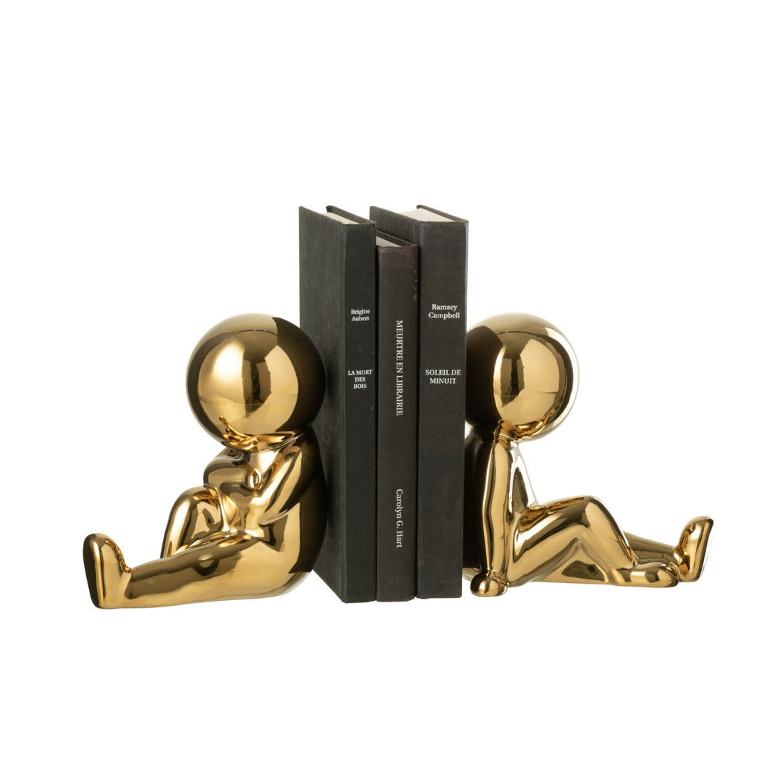 Boekensteun Marcel Steengoed Goudkleurig Set van 2 J-Line