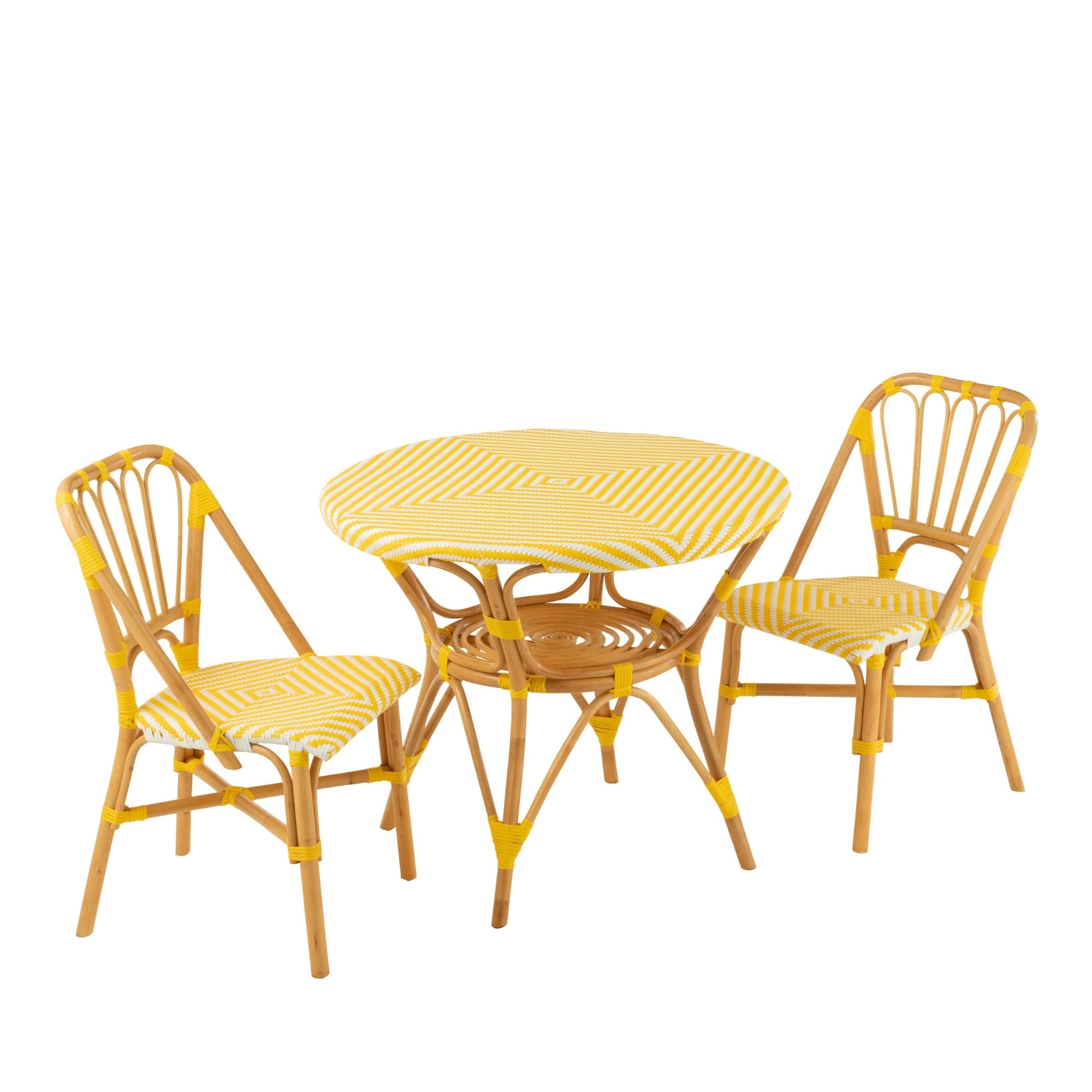 Eettafel Rotan Geel/Wit J-Line
