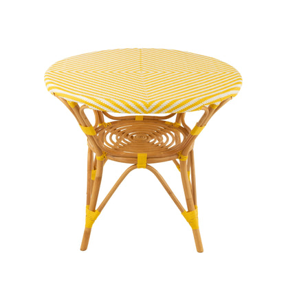 Eettafel Rotan Geel/Wit J-Line