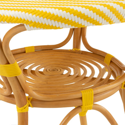Eettafel Rotan Geel/Wit J-Line